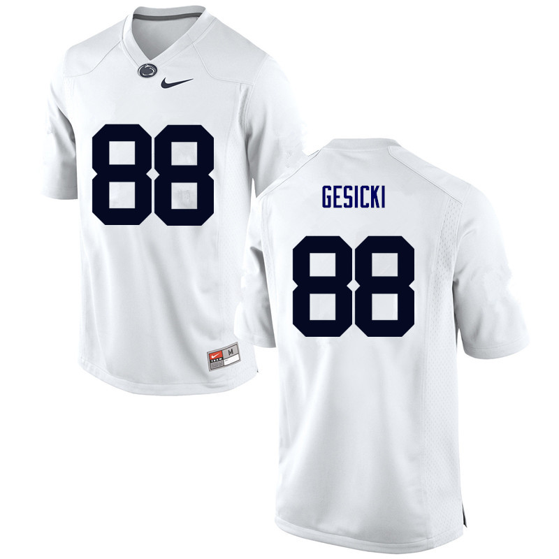 Men Penn State Nittany Lions #88 Mike Gesicki College Football Jerseys-White - Click Image to Close